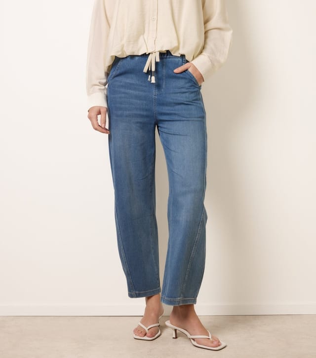 Blue Vanilla Women's Light Blue Seam Detail Wide Leg Jeans Blue Vanilla New Look - 2