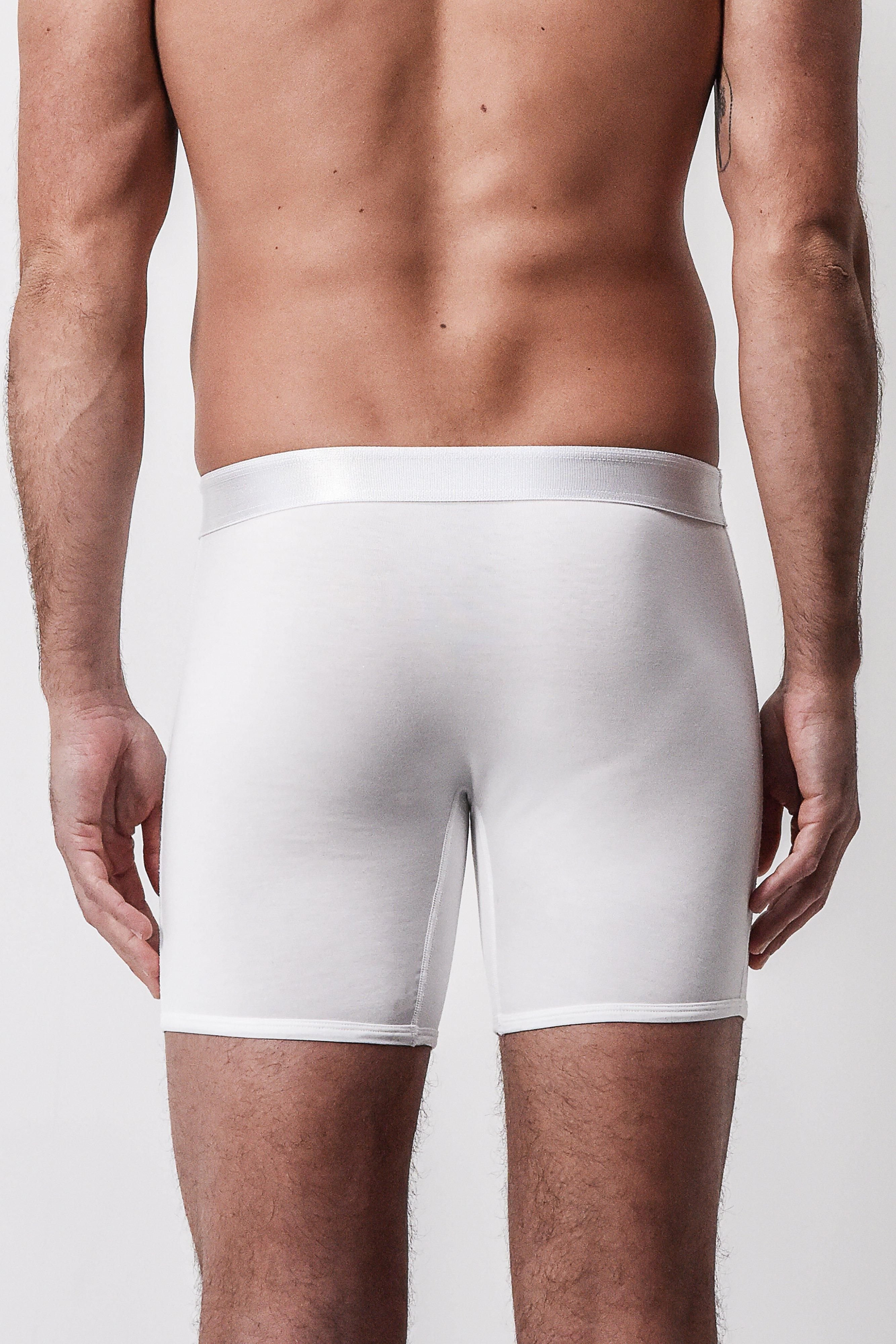 Arlo Hudson Arlo Hudson Men's Plain Tencel™ Boxer in White - 2