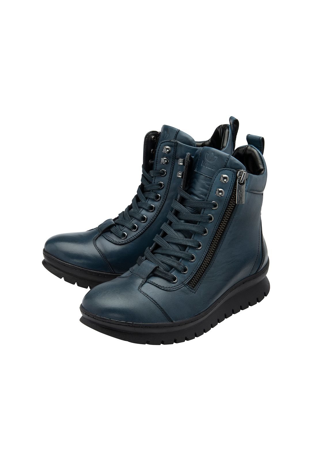 Lotus Lotus Women's 'Corsica' Leather Zip-Up Ankle Boots in Blue - 2