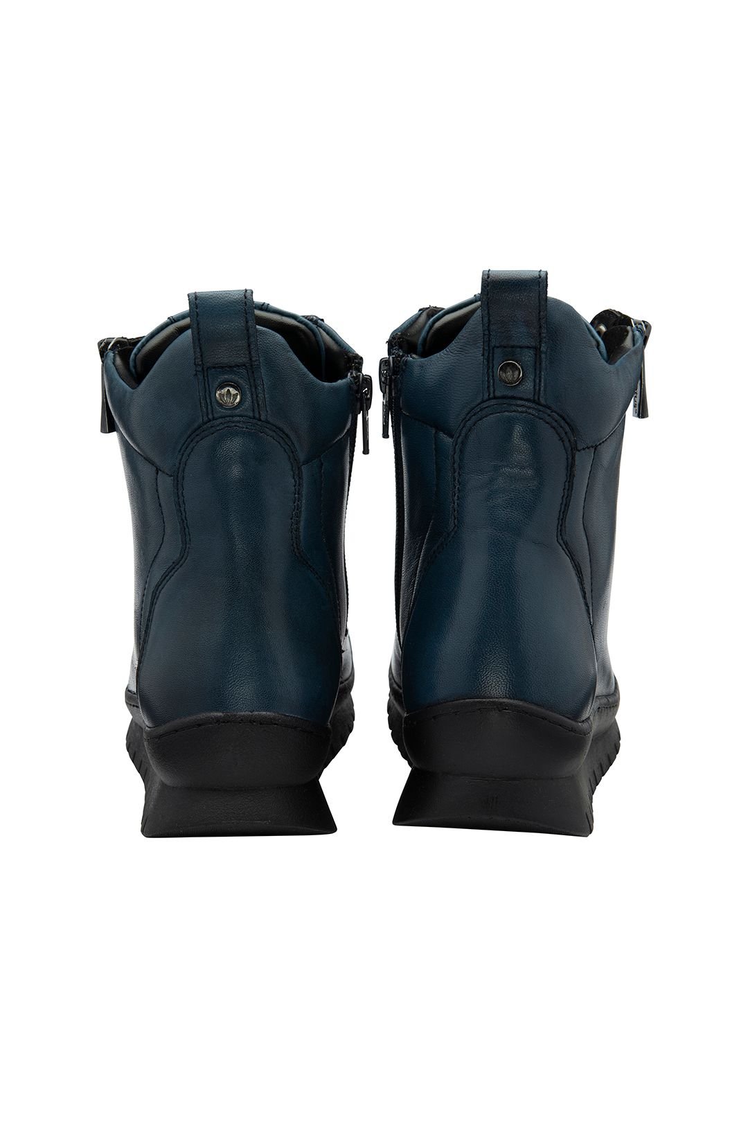 Lotus Lotus Women's 'Corsica' Leather Zip-Up Ankle Boots in Blue - 3