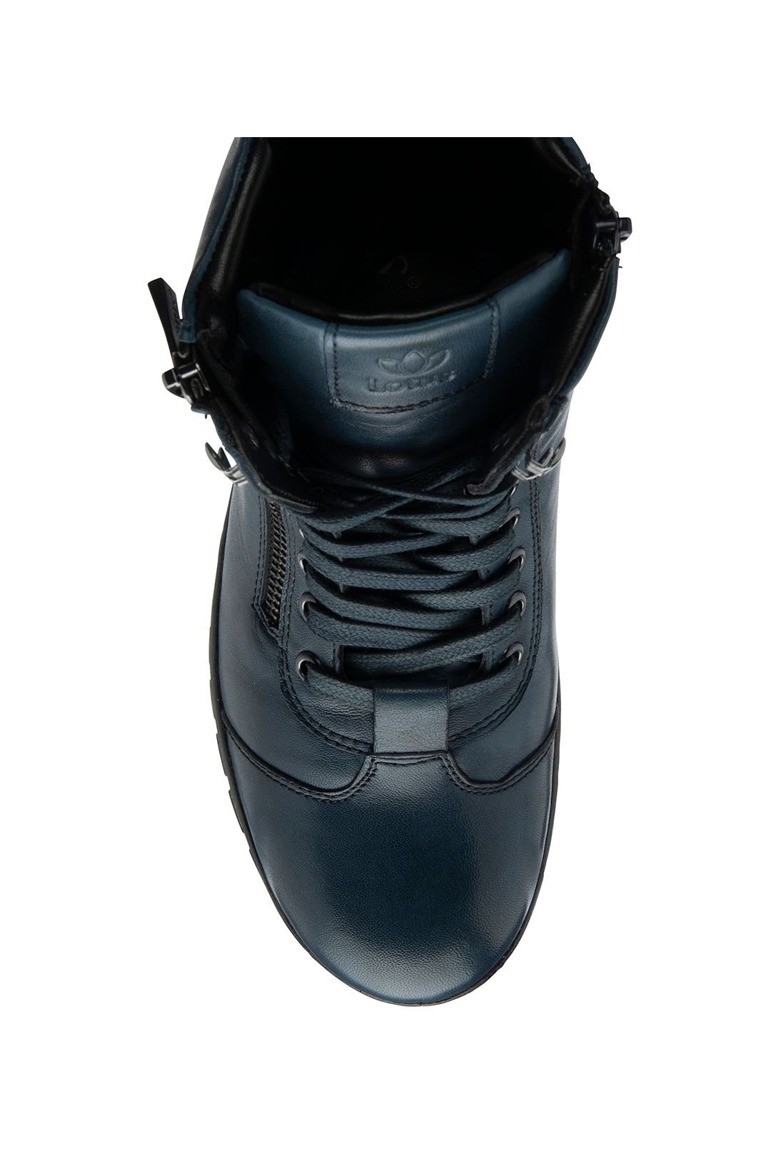 Lotus Lotus Women's 'Corsica' Leather Zip-Up Ankle Boots in Blue - 4