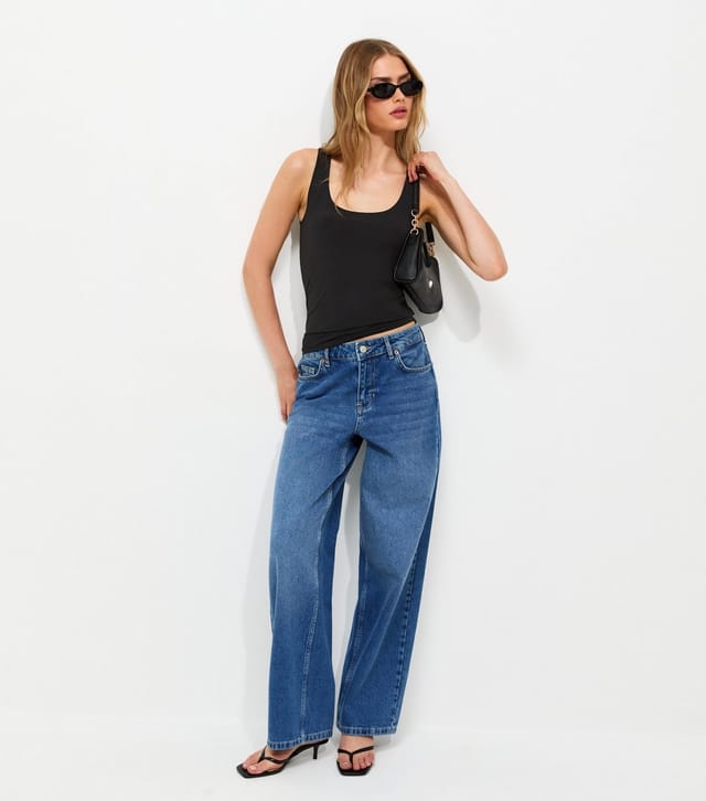 New Look Women's Black Slinky Scoop Neck Vest Top New Look - 3