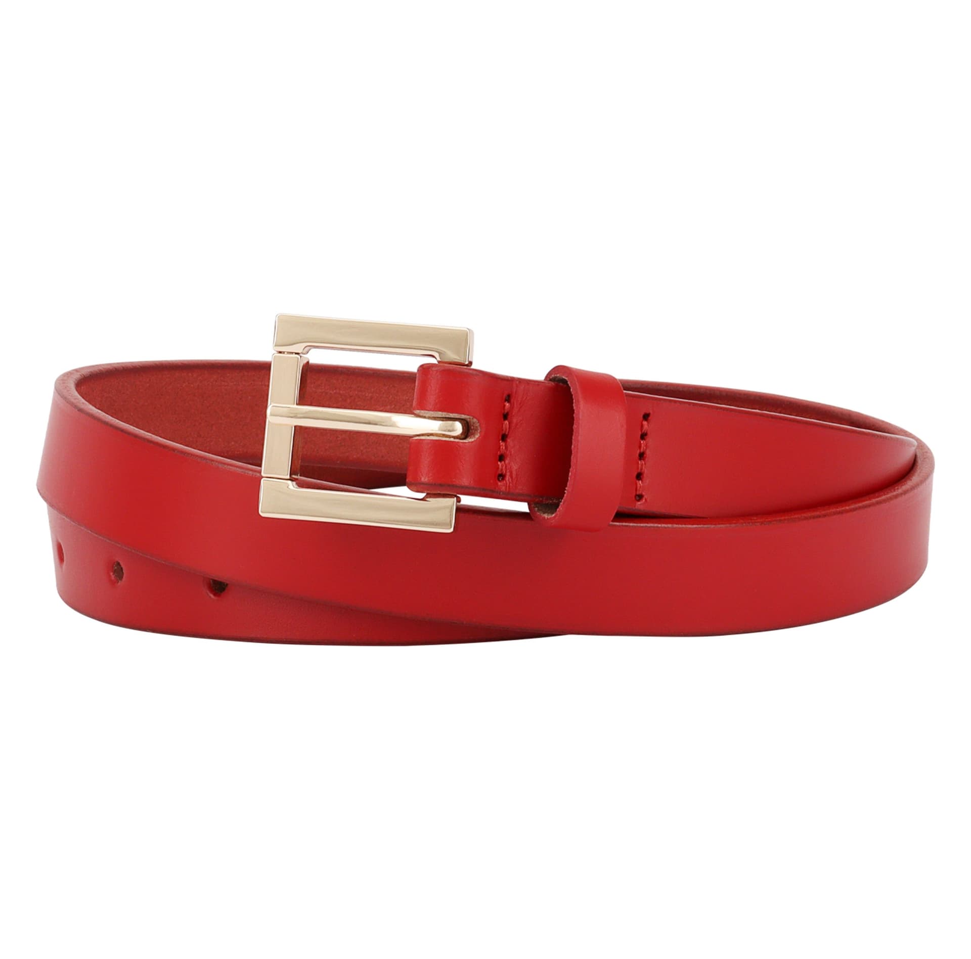 Paul Costelloe Paul Costelloe Women's Bess Leather Belt in Red