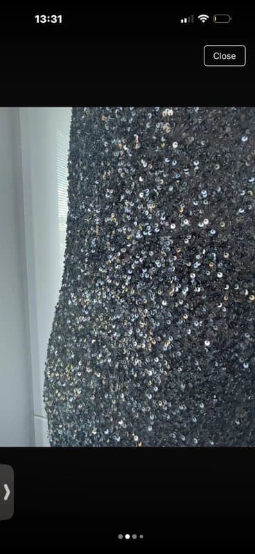 Never Fully Dressed Never Fully Dressed black sequin embellished Mya dress size 10 rep £149