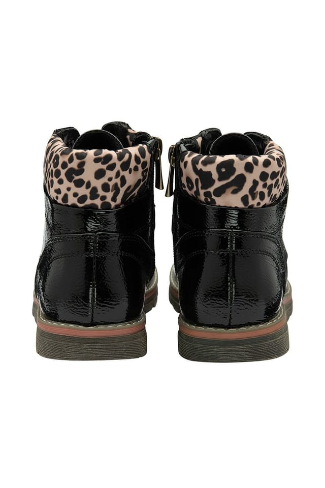 Lotus Lotus Women's 'Lexis' Patent Flat Ankle Boots in Black - 3