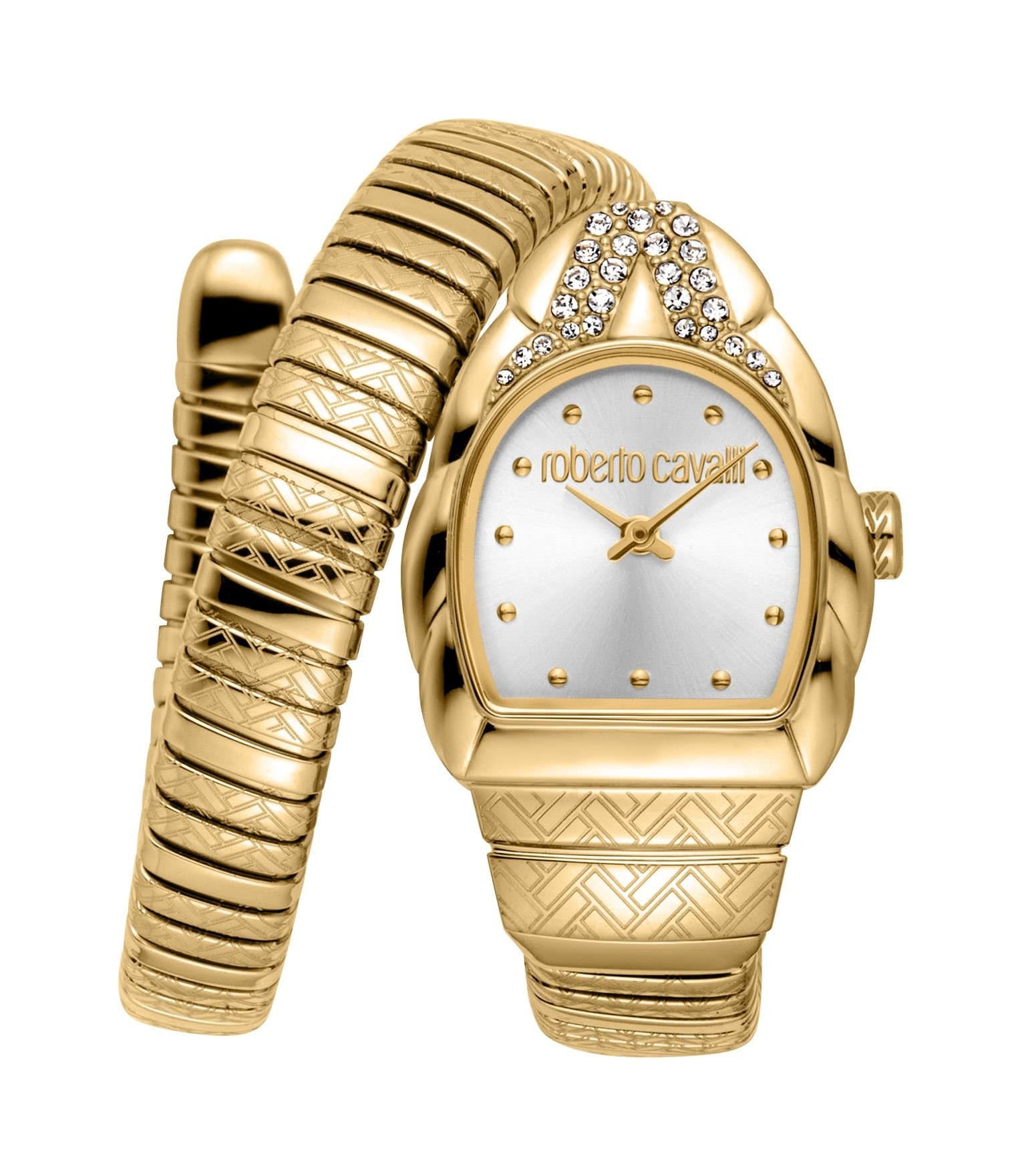 Roberto Cavalli Roberto Cavalli Women's Snake Stainless Steel Watch in Gold