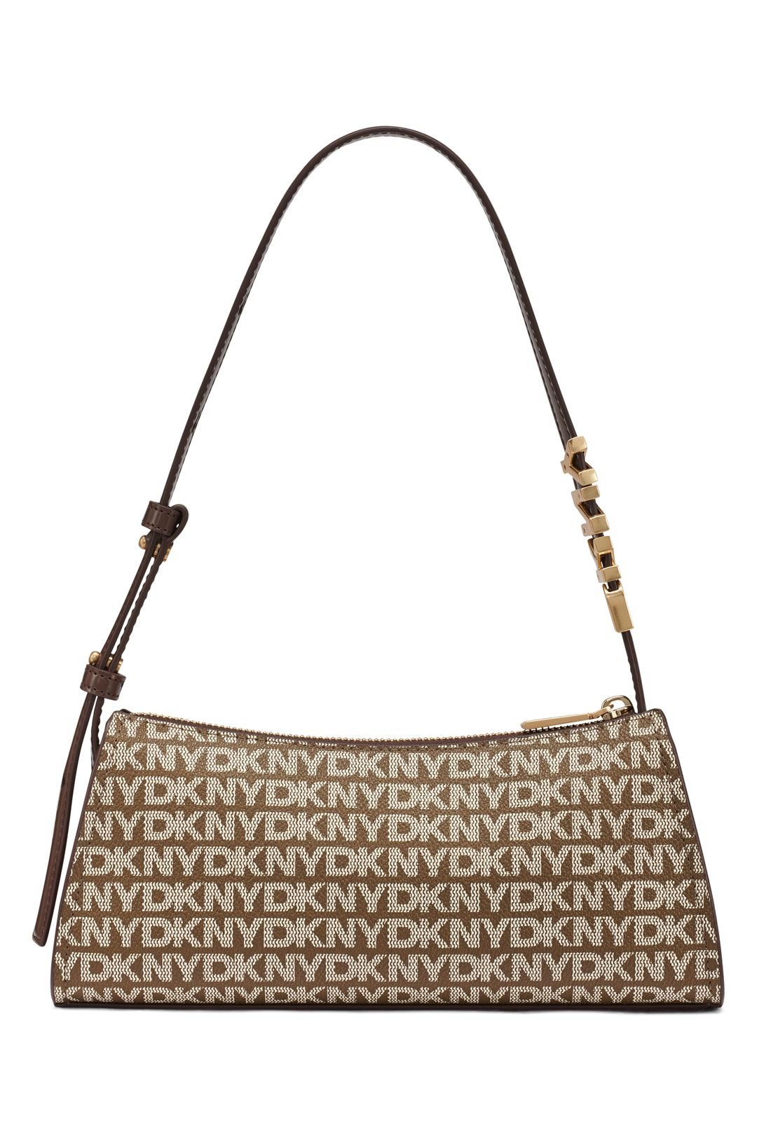DKNY DKNY Women's Avril Tz Shoulder Hobo Bag Chino Logo in Brown - 3