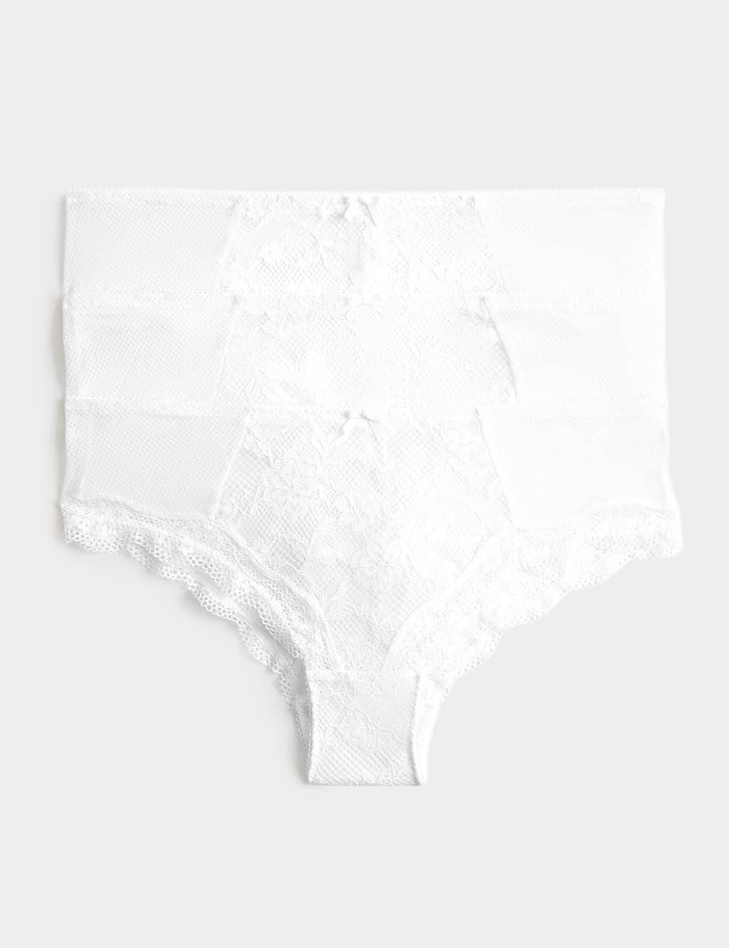 Marks & Spencer M&S 3 Pack Jasmine All Over Lace Hipster Knickers White