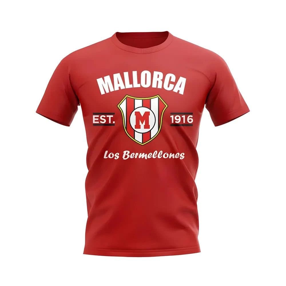 Mallorca Mallorca Men's Personalised Established Football T-Shirt in Red