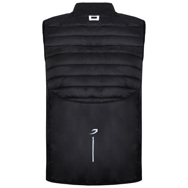 BoxRaw BoxRaw Men's Zip Up Black Sleeveless Reflective Logo Nelson Gilet - 2