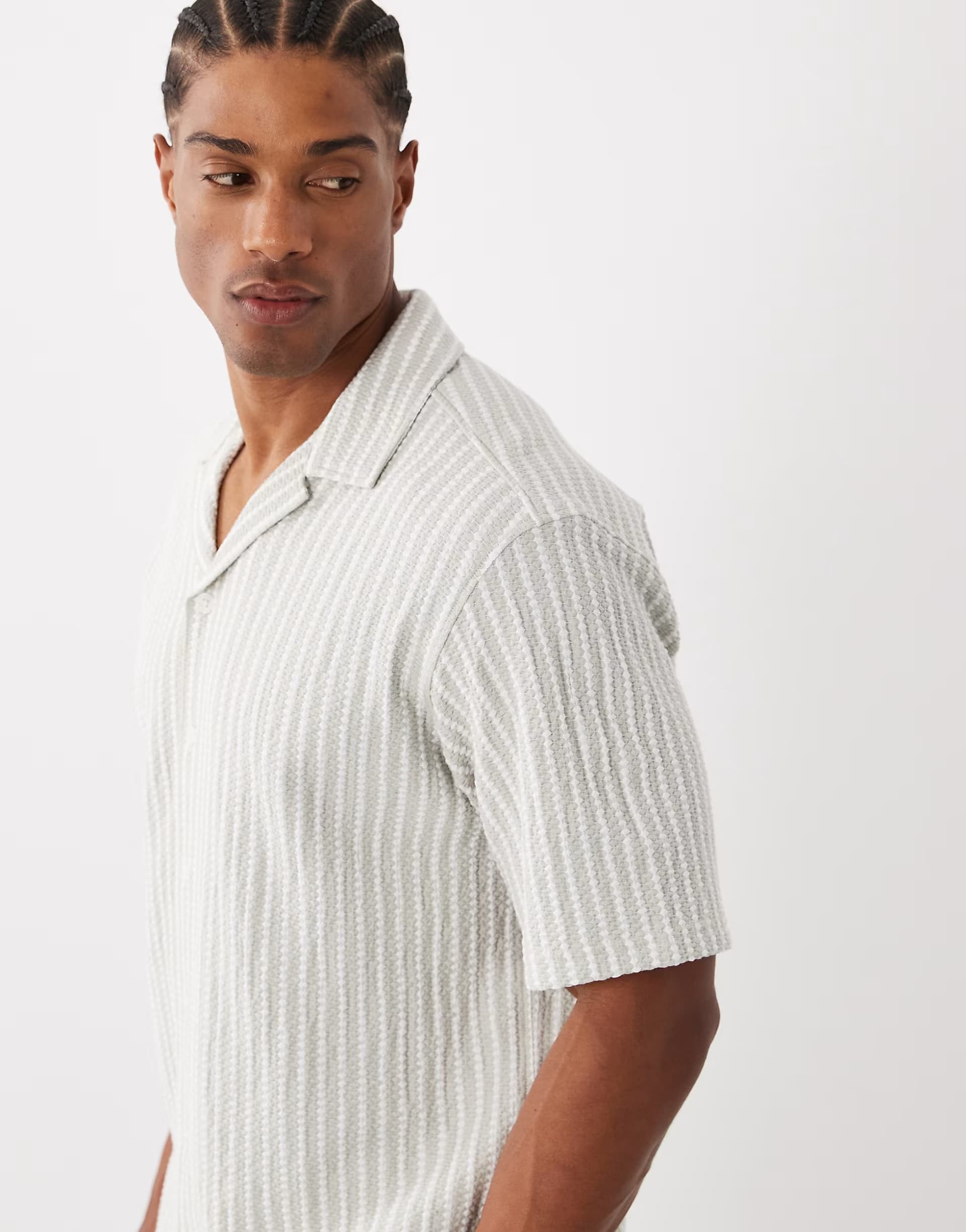 ASOS Jack & Jones Premium striped short sleeve shirt