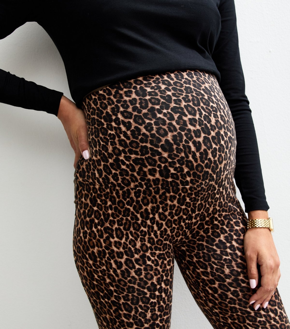 New Look Women's Maternity Brown Leopard Print Leggings New Look - 2