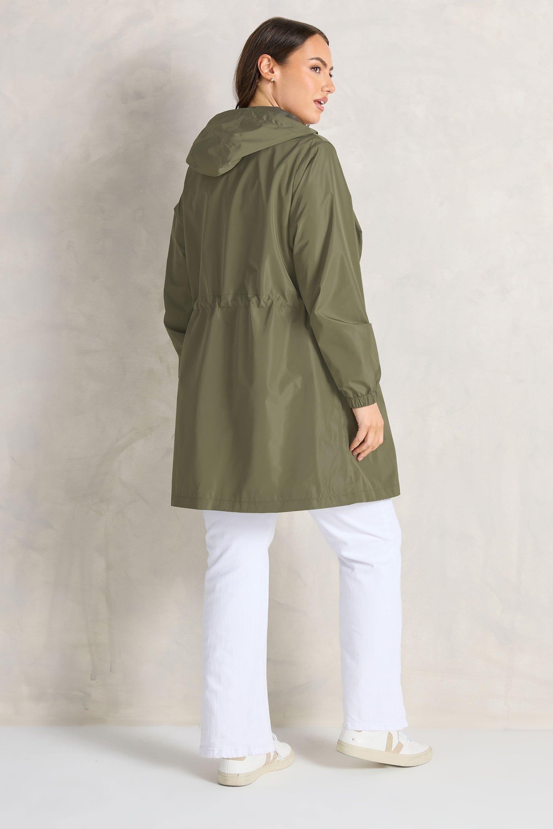 Evans Evans Women's Lightweight Rain Jacket in Olive - 4