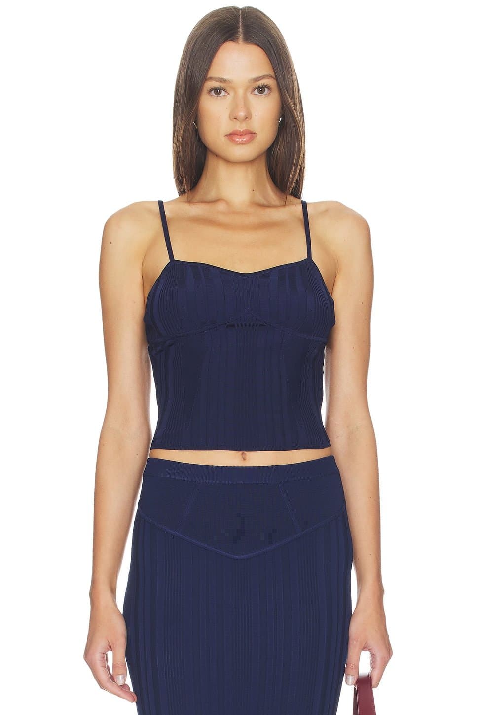 revolve Revolve Rib Darted Cami Top in Midnight Navy