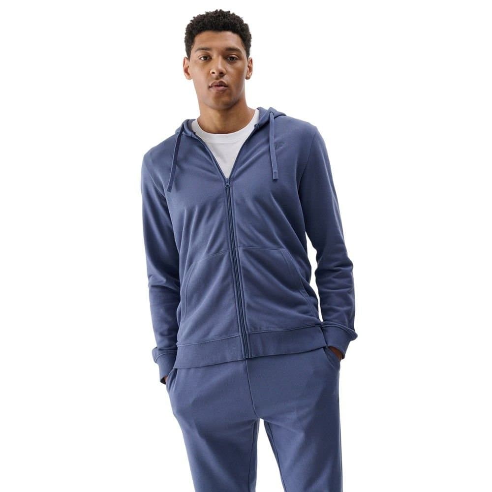 4F 4F Men's WMM00TSWSM1768 Full Zip Hoodie in Blue