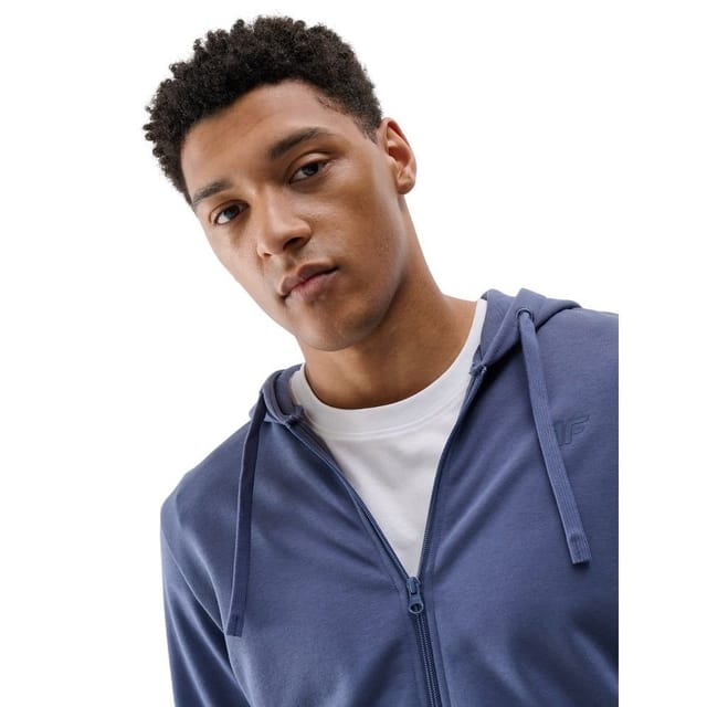 4F 4F Men's WMM00TSWSM1768 Full Zip Hoodie in Blue - 3