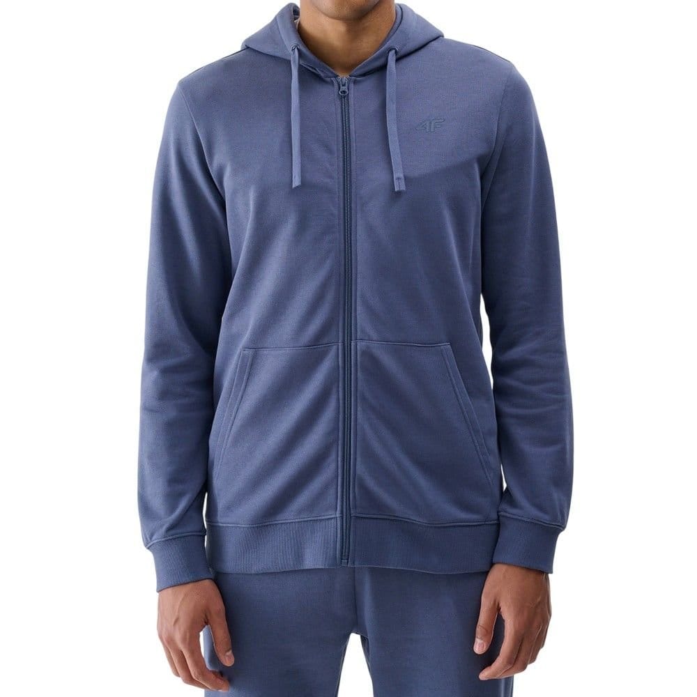 4F 4F Men's WMM00TSWSM1768 Full Zip Hoodie in Blue - 4