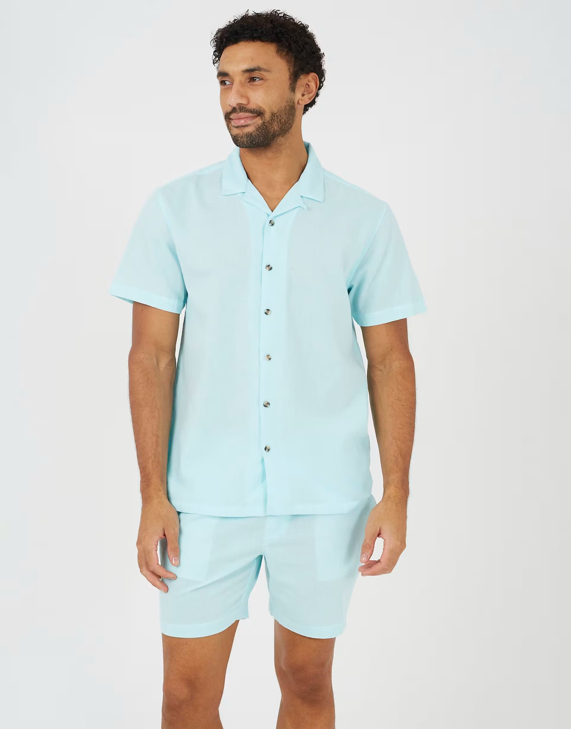 ASOS Brave Soul Revere collar shirt in mint