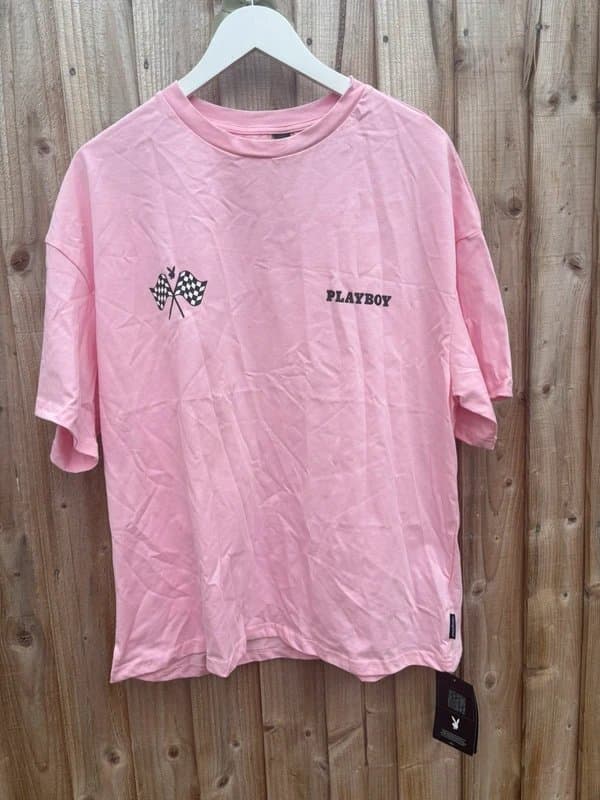 Missguided Missguided x playboy oversized pink tshirt size small