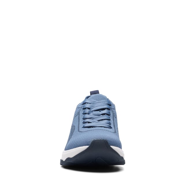 Clarks Clarks Women's Circuit Tie Denim Blue Knit Trainers - 3