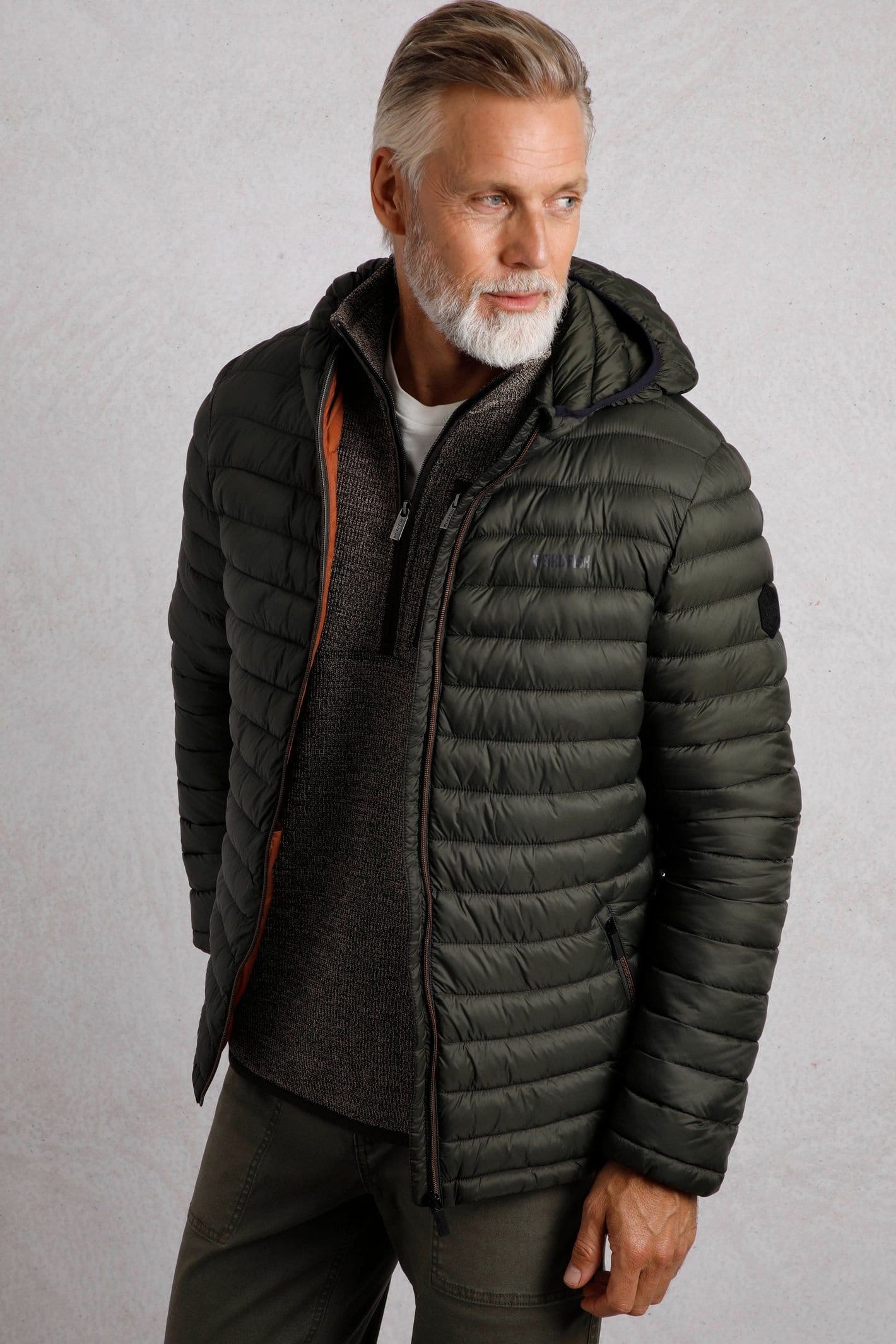 Weird Fish Weird Fish Men's Flete Lightweight Showerproof Padded Hooded Jacket in Dark Grey - 4