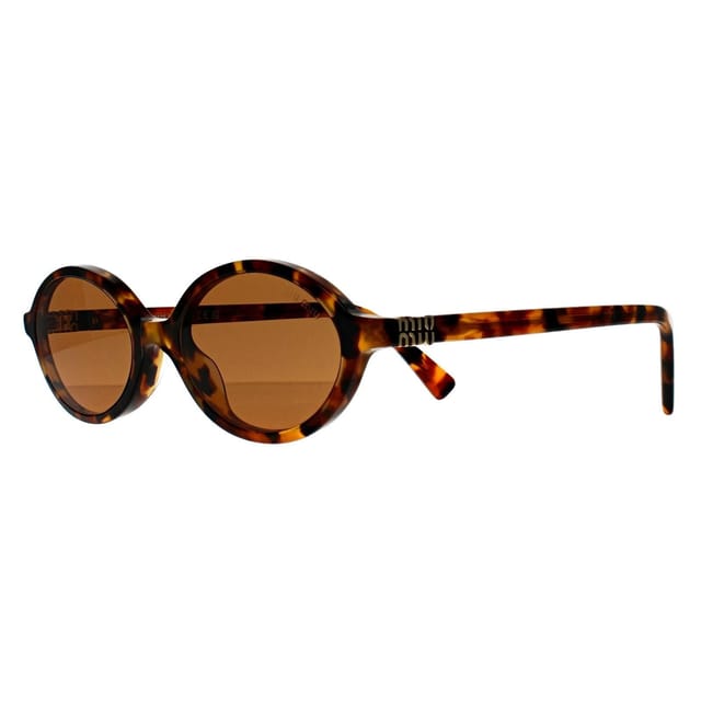 Miu Miu Miu Miu Women's Oval Light Havana Brown MU04ZS - 2