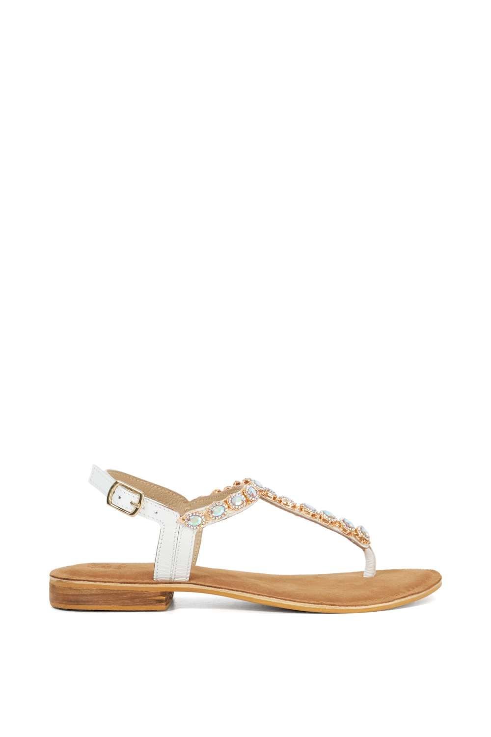 Dune London Dune London Women's 'Larvo' Leather Sandals in White - 1