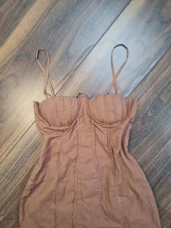 ASOS Asos brown cami mini dress 6 new