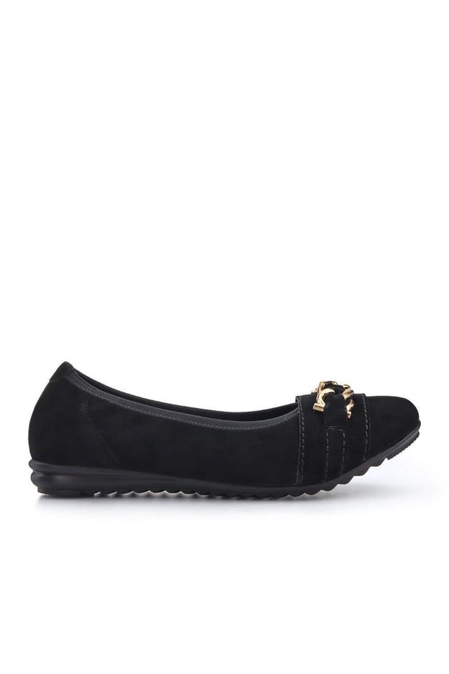 Jones Bootmaker Jones Bootmaker Women's Yvette Leather Wide-Fit Ballet Pumps in Black - 2