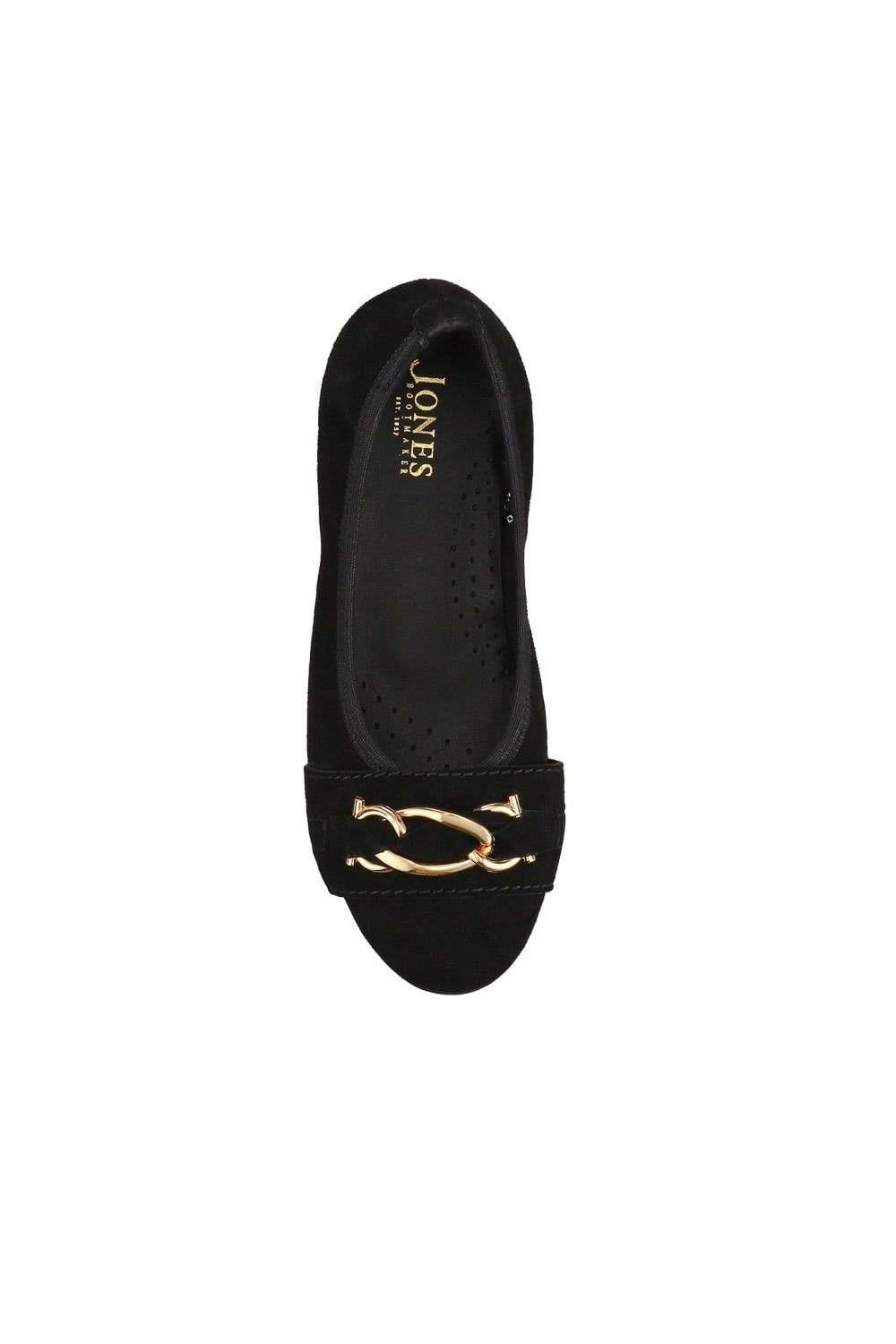 Jones Bootmaker Jones Bootmaker Women's Yvette Leather Wide-Fit Ballet Pumps in Black - 4