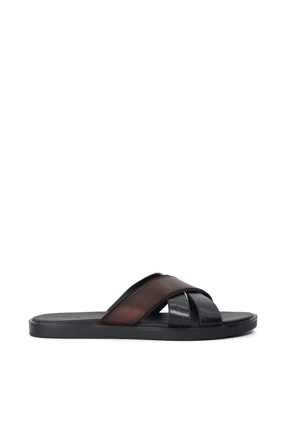 Dune London Dune London Men's 'Iker' Leather Sandals in Black