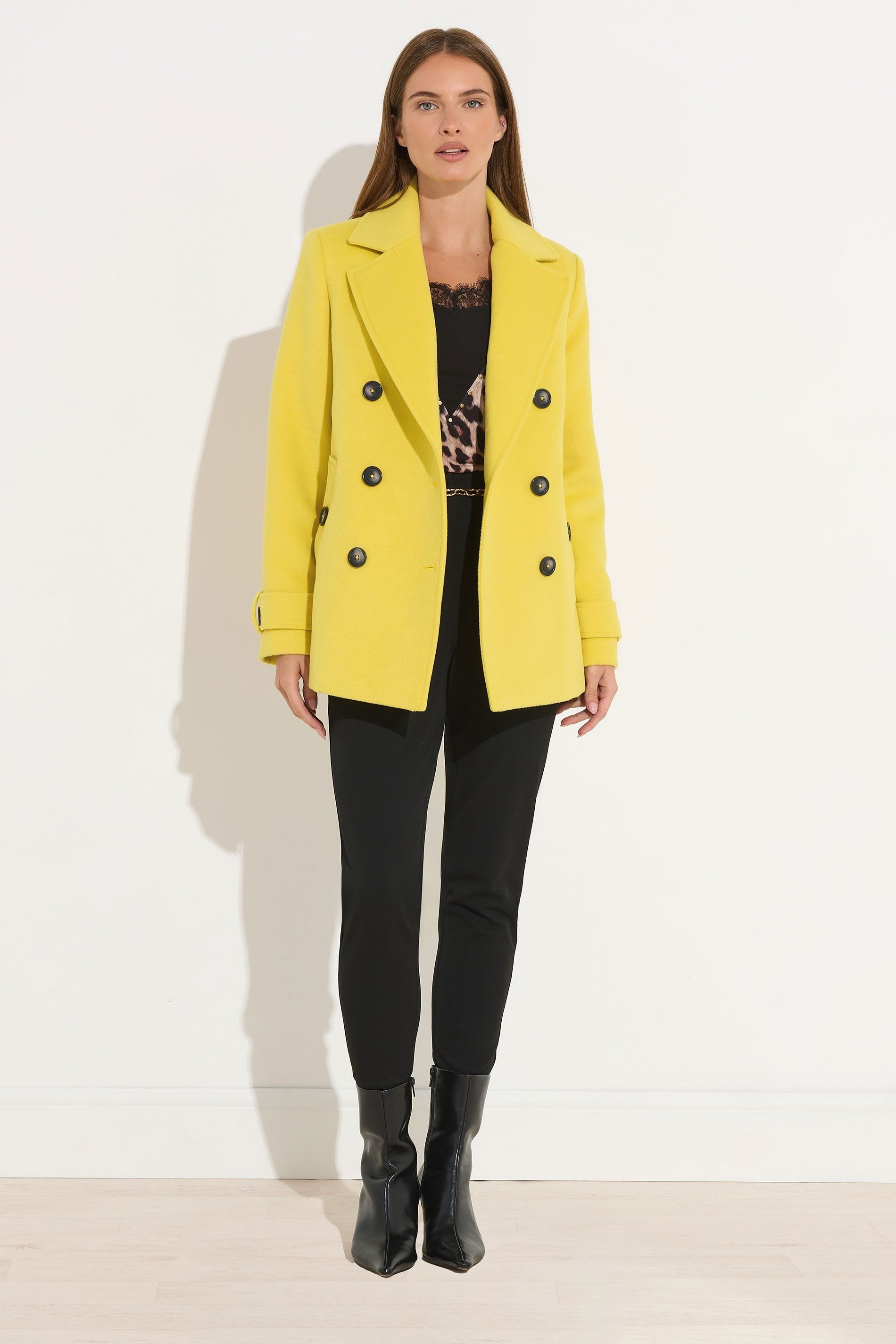 Star By Julien Macdonald Star by Julien Macdonald Women's Button Through Coat in Yellow - 3