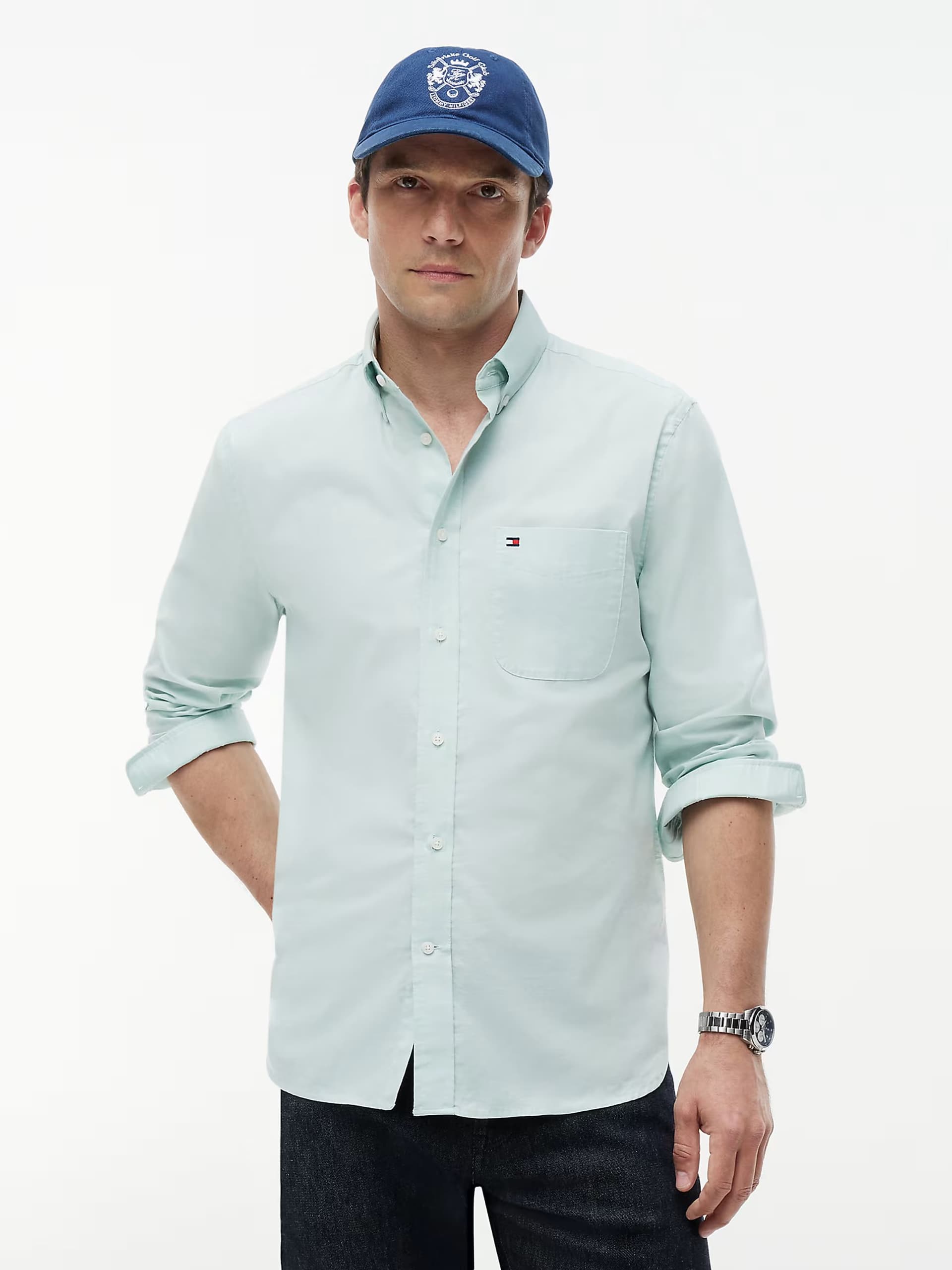 ASOS Tommy Hilfiger Slim fit button-down lightweight oxford shirt in light green