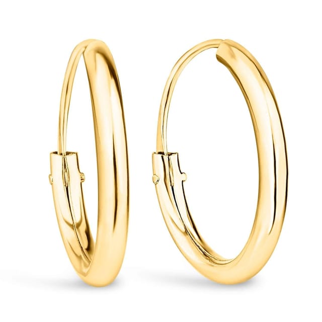Fraser Hart Fraser Hart Women's 9ct Yellow Gold Sleeper Hoop Earrings - 2