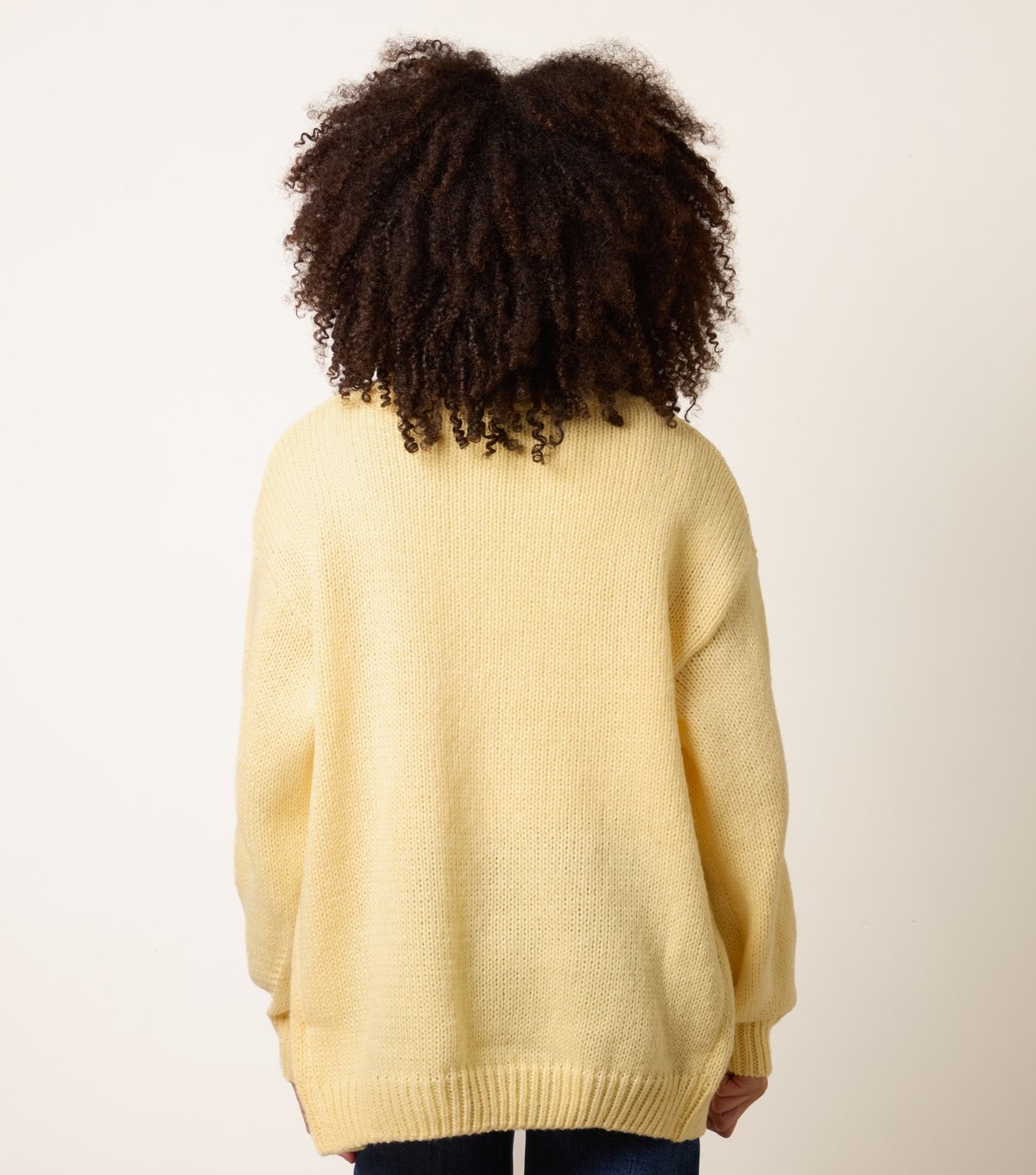 Blue Vanilla Women's Light Yellow Longline Embroidered Daisy Cardigan Blue Vanilla New Look - 4