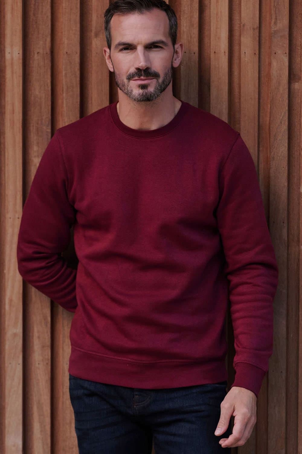 British Boxers British Boxers Men's "Burgundy" Laid-Back Sweatshirt in Burgundy