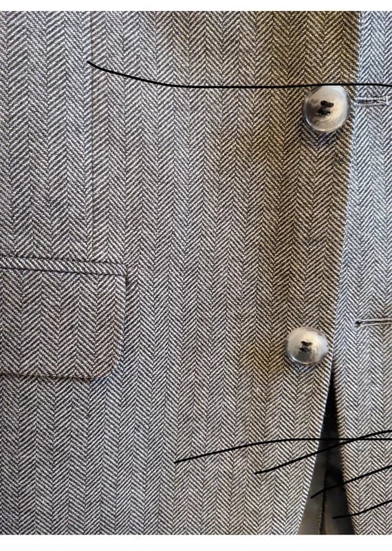 ASOS Asos Design Suit Jacket / blazer - Grey (herringbone) - 38R