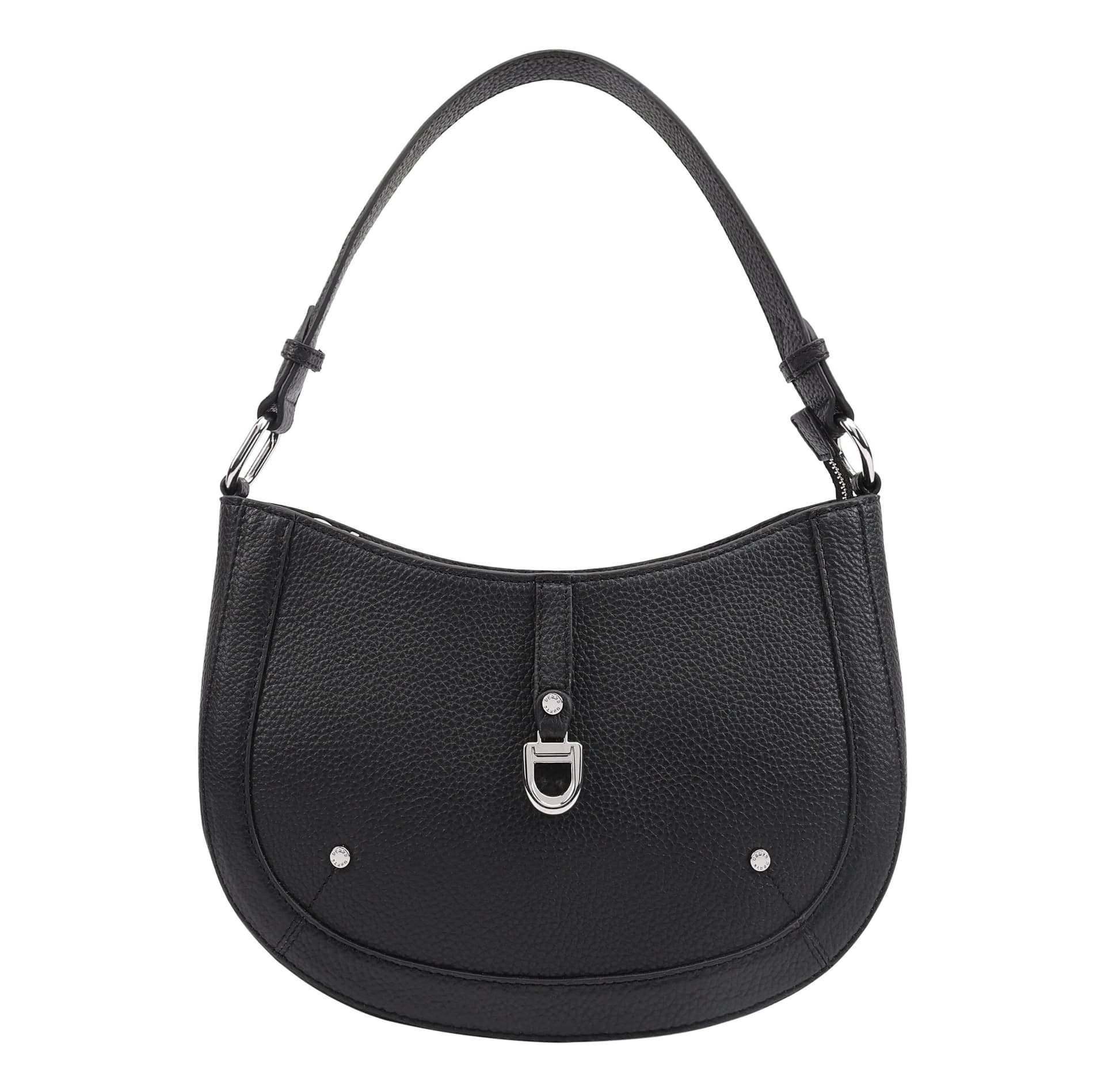 Dents Dents Women's Selvia Leather Hobo Bag in Black