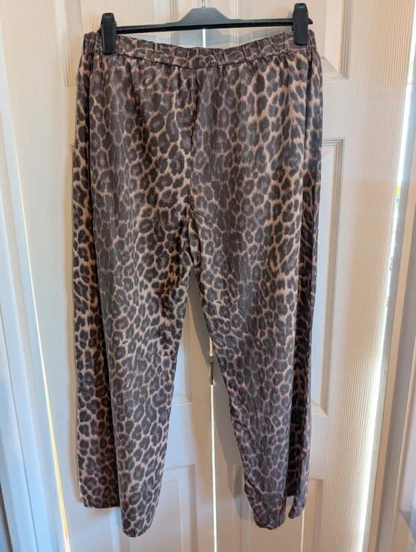 ASOS Design Leopard Print Wide Leg Trouser