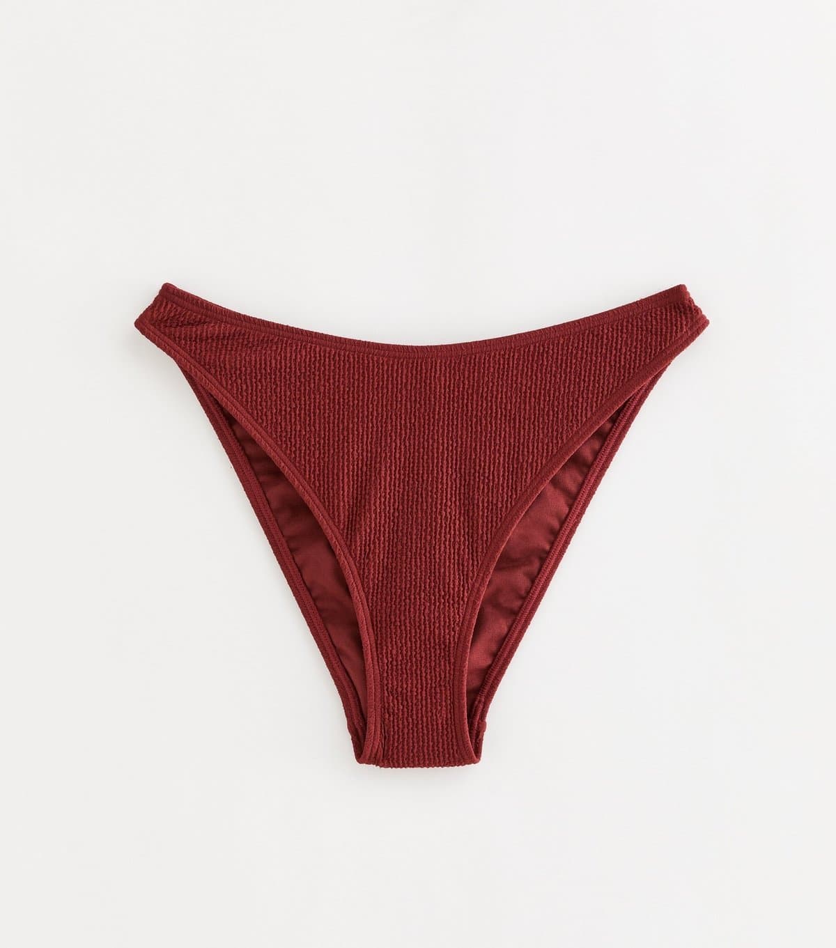 New Look Women's Rust Crinkled High Leg Hipster Bikini Bottoms New Look
