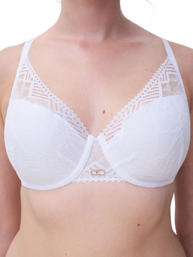 Chantelle Chantelle Women's Origins Plunge Spacer Bra in White - 3