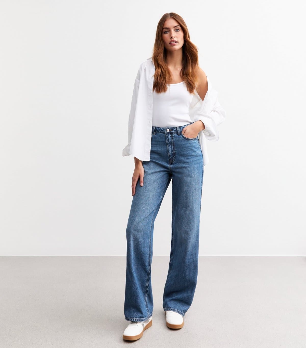 New Look Women's Tall Blue Adalae Wide Leg Jeans New Look