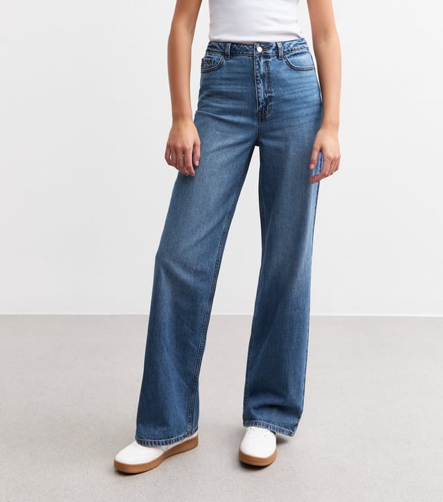 New Look Women's Tall Blue Adalae Wide Leg Jeans New Look - 3
