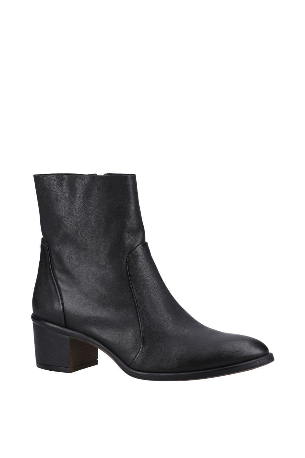 Hush Puppies Hush Puppies Black Leather Ankle Boots