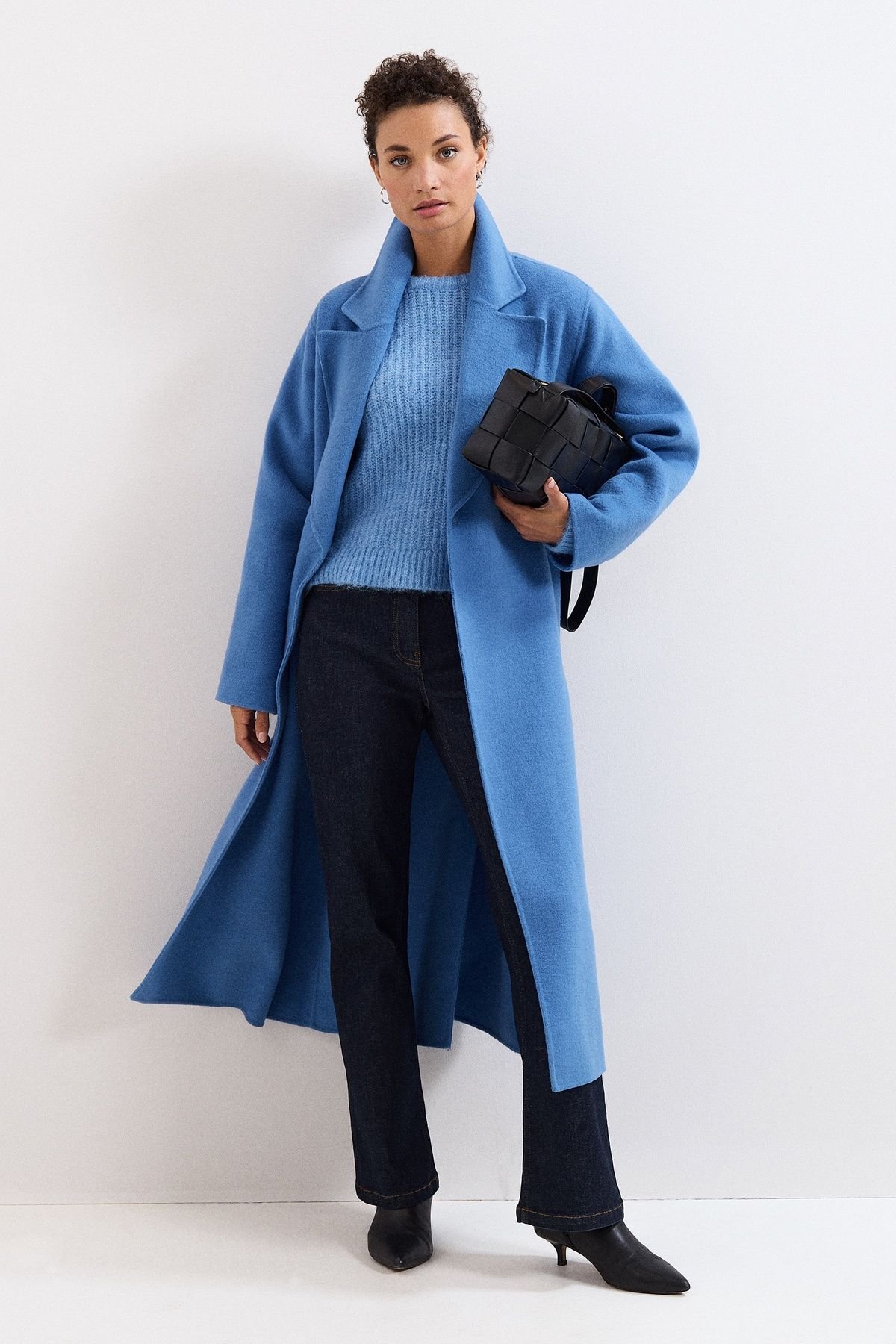 Phase Eight Phase Eight Women's Long Sleeve Belted Wrap Midi Coat in Royal - 3