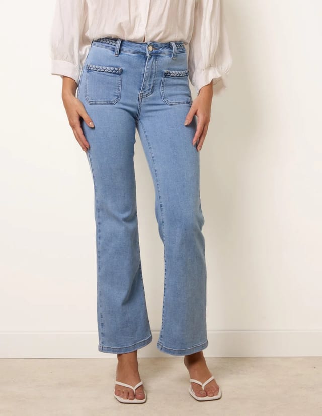 Blue Vanilla Rope Detail Pocket Jeans - 2