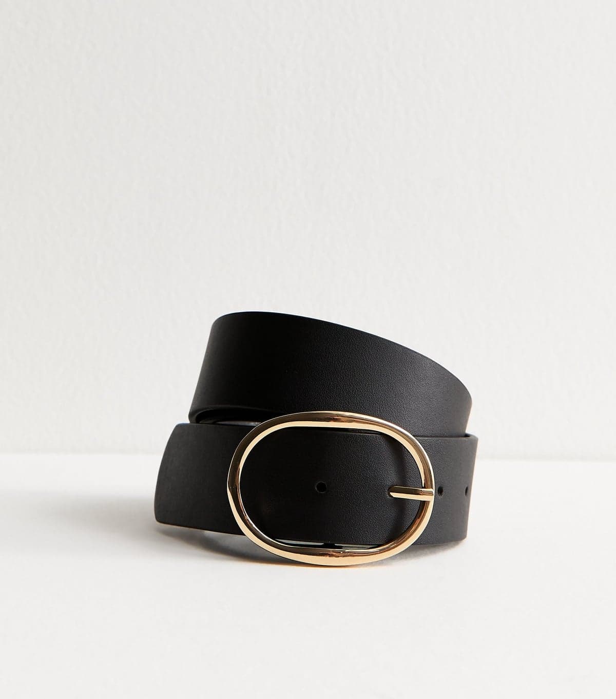 New Look New Look Black Oval Buckle Belt