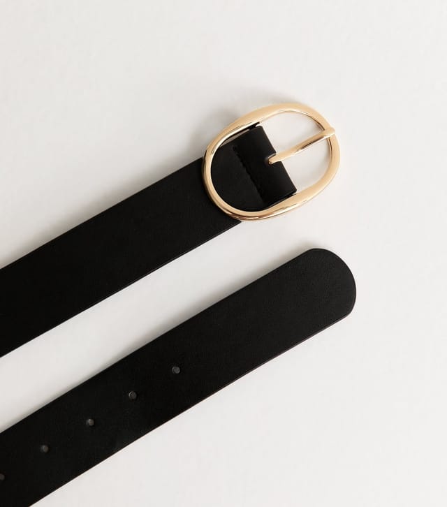 New Look Black Oval Buckle Belt New Look - 3