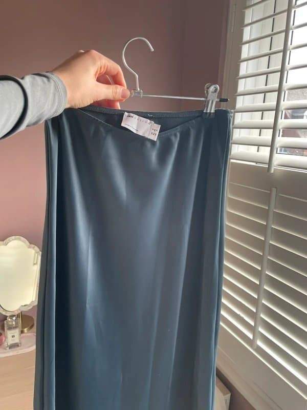 ASOS ASOS blue maxi silk skirt