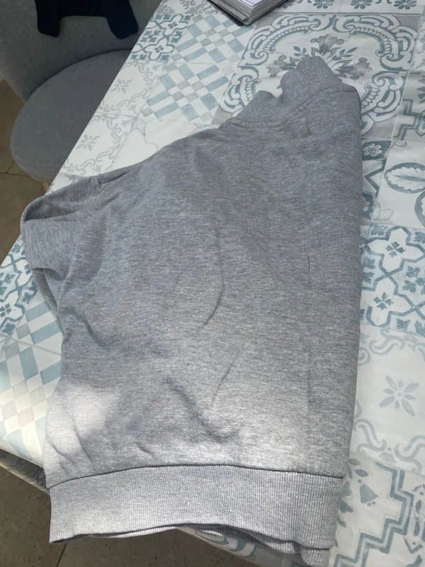 Bershka Neesha grey half zip with Brit pop stripes